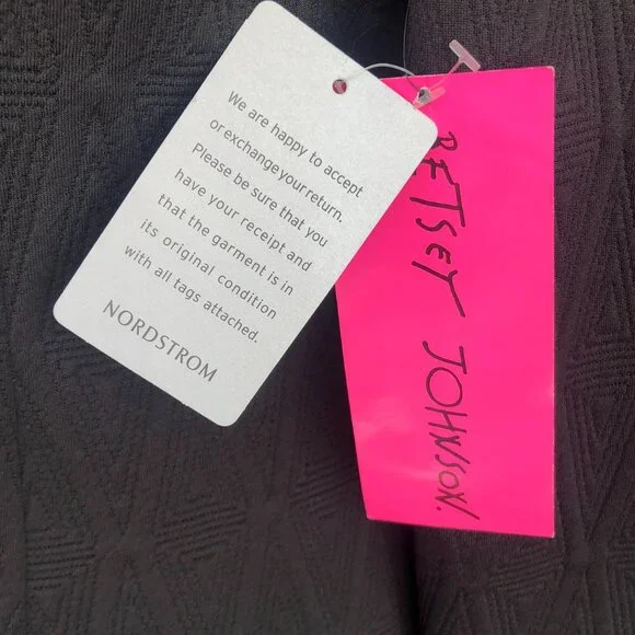 NWT Betsy Johnson Black Long Sleeve Aztec Sheath Dress 4 - Picture 8 of 11